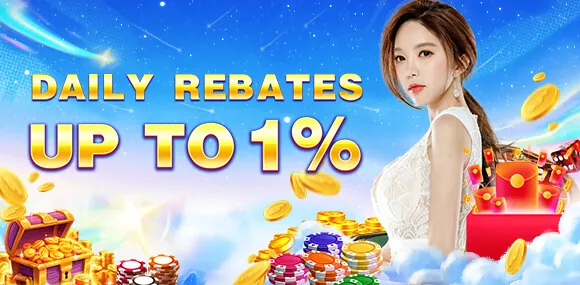 Daily cashback and rewards graphic at yy777.com
